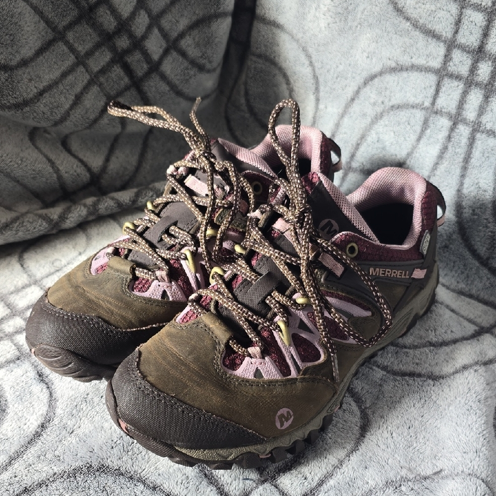 Merrell Women's All Out Blaze Hiking Shoes - Brown and Pink